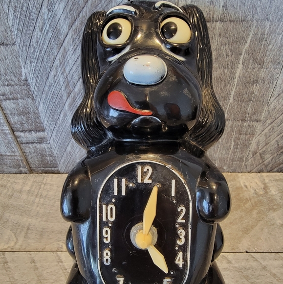 Vintage Klocker Spaniel Dog Wall Clock Animated Moving Eyes - Picture 2 of 10